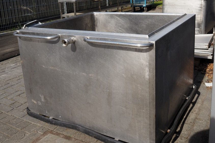 Depósito móvil de acero inoxidable