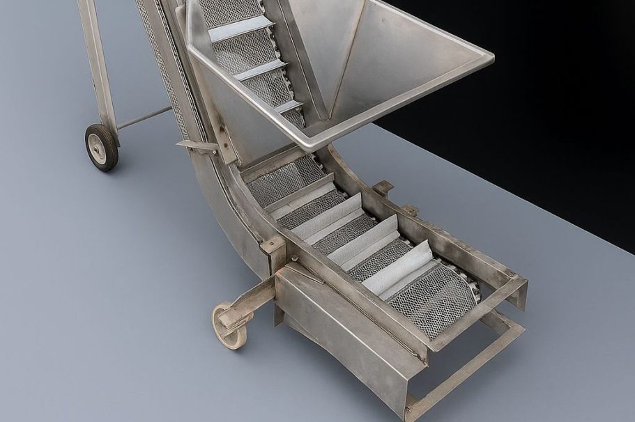 cinta elevadora con tolva